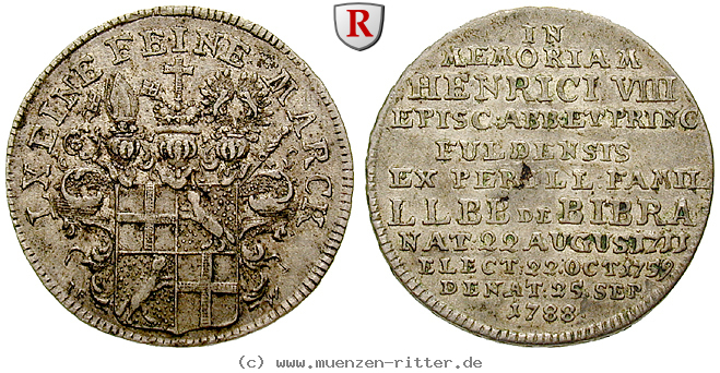 Klicken Sie auf das Bild um es auf Ihrem Rechner zu speichern fulda-bistum-heinrich-von-bibra-20-kreuzer/34696.jpg