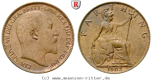 Klicken Sie auf das Bild um es auf Ihrem Rechner zu speichern grossbritannien-edward-vii-farthing/68663.jpg