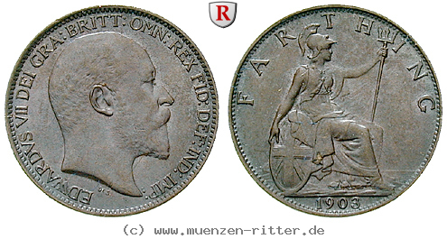 Klicken Sie auf das Bild um es auf Ihrem Rechner zu speichern grossbritannien-edward-vii-farthing/68673.jpg