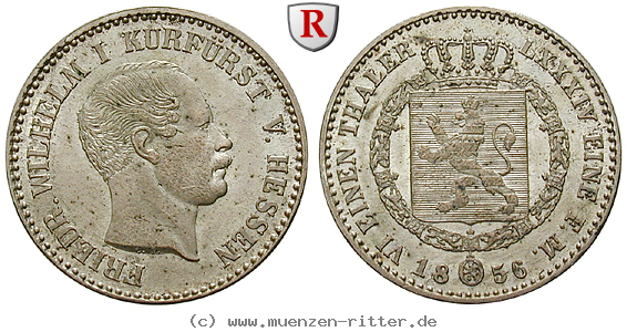 Klicken Sie auf das Bild um es auf Ihrem Rechner zu speichern hessen-friedrich-wilhelm-i-1-6-taler/95132.jpg