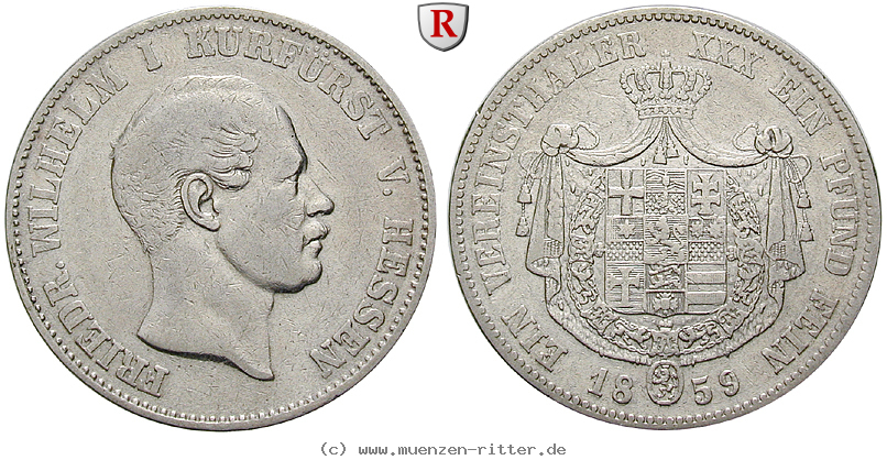 Klicken Sie auf das Bild um es auf Ihrem Rechner zu speichern hessen-friedrich-wilhelm-i-vereinstaler/27082.jpg