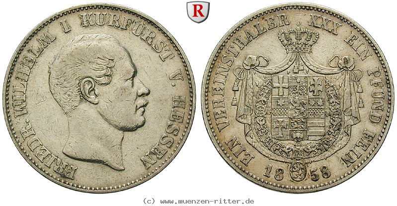 Klicken Sie auf das Bild um es auf Ihrem Rechner zu speichern hessen-friedrich-wilhelm-i-vereinstaler/83404.jpg