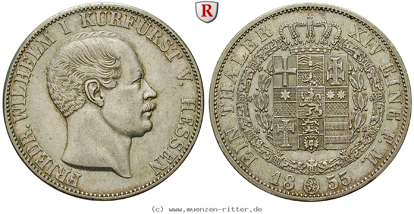 Klicken Sie auf das Bild um es auf Ihrem Rechner zu speichern hessen-friedrich-wilhelm-i-vereinstaler/94092.jpg