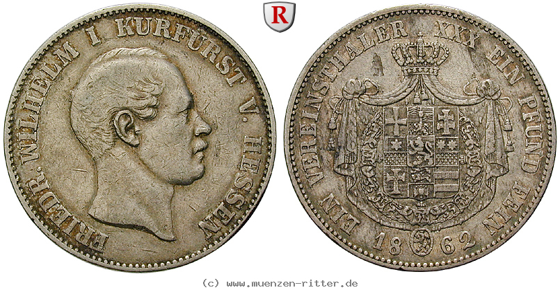 Klicken Sie auf das Bild um es auf Ihrem Rechner zu speichern hessen-friedrich-wilhelm-i-vereinstaler/94169.jpg