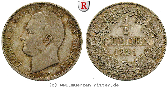 Klicken Sie auf das Bild um es auf Ihrem Rechner zu speichern hessen-ludwig-ii-1-2-gulden/34796.jpg