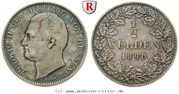 Klicken Sie auf das Bild um es auf Ihrem Rechner zu speichern hessen-ludwig-ii-1-2-gulden/90834.jpg