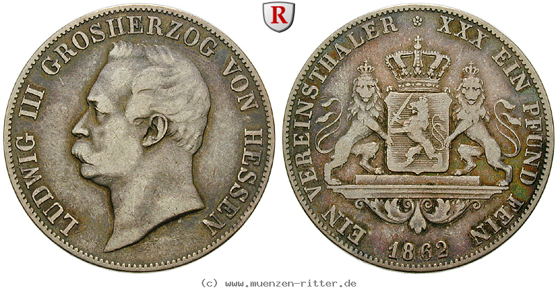 Klicken Sie auf das Bild um es auf Ihrem Rechner zu speichern hessen-ludwig-iii-vereinstaler/32748.jpg