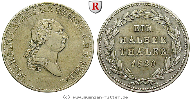Klicken Sie auf das Bild um es auf Ihrem Rechner zu speichern hessen-wilhelm-i-1-2-taler/94083.jpg