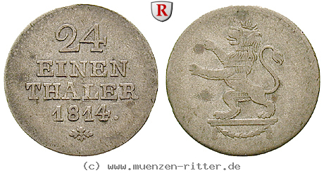 Klicken Sie auf das Bild um es auf Ihrem Rechner zu speichern hessen-wilhelm-i-1-24-taler/39855.jpg