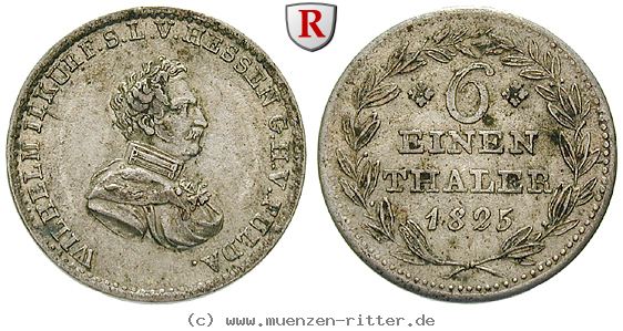 Klicken Sie auf das Bild um es auf Ihrem Rechner zu speichern hessen-wilhelm-ii-1-6-taler/97231.jpg