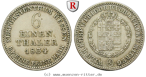 Klicken Sie auf das Bild um es auf Ihrem Rechner zu speichern hessen-wilhelm-ii-und-friedrich-wilhelm-1-6-taler/40630.jpg