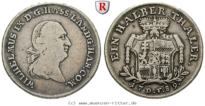 Klicken Sie auf das Bild um es auf Ihrem Rechner zu speichern hessen-wilhelm-ix-1-2-taler/31482.jpg