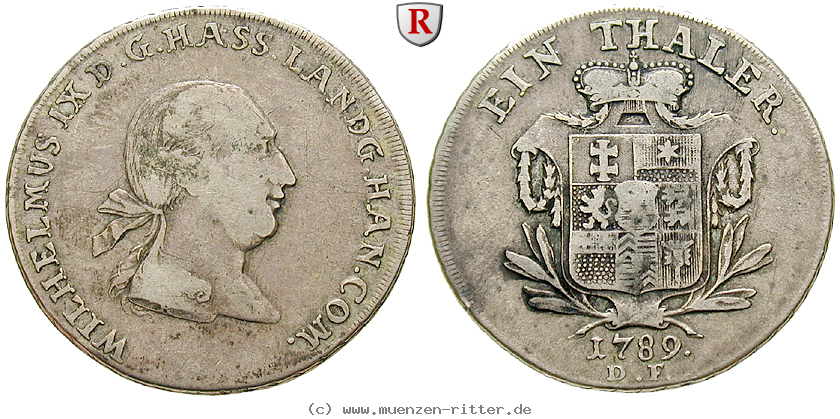 Klicken Sie auf das Bild um es auf Ihrem Rechner zu speichern hessen-wilhelm-ix-taler/41974.jpg