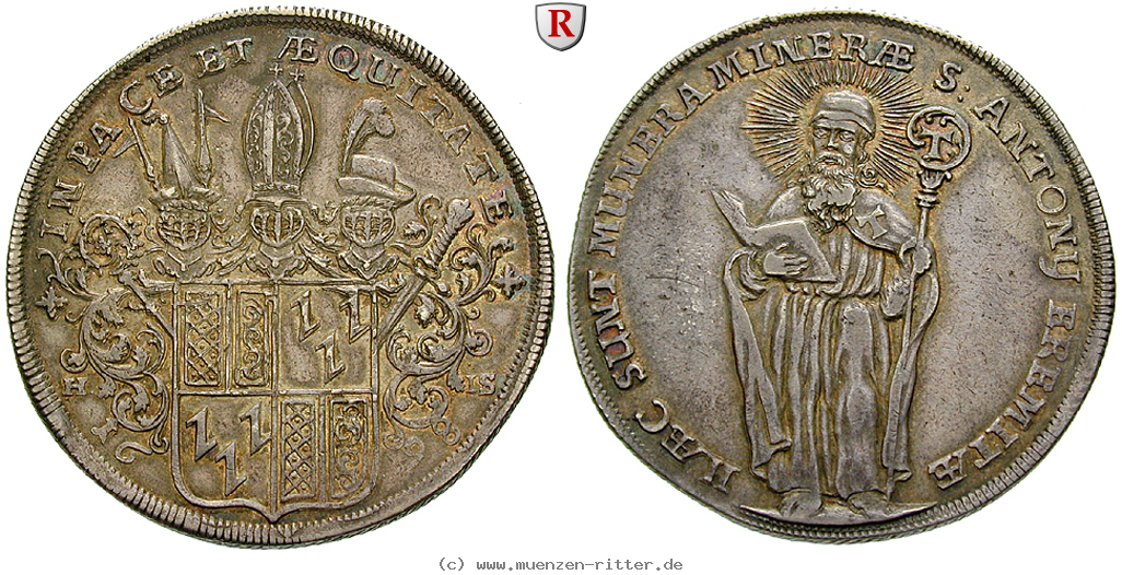 Klicken Sie auf das Bild um es auf Ihrem Rechner zu speichern hildesheim-bistum-jobst-edmund-von-brabeck-reichstaler/92271.jpg