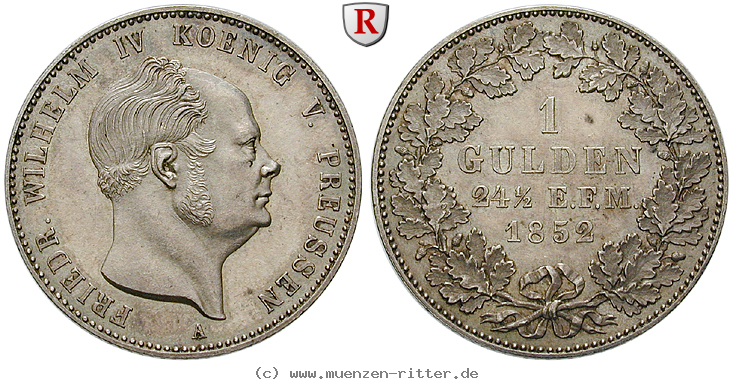 Klicken Sie auf das Bild um es auf Ihrem Rechner zu speichern hohenzollern-friedrich-wilhelm-iv-von-preussen-gulden/51181.jpg