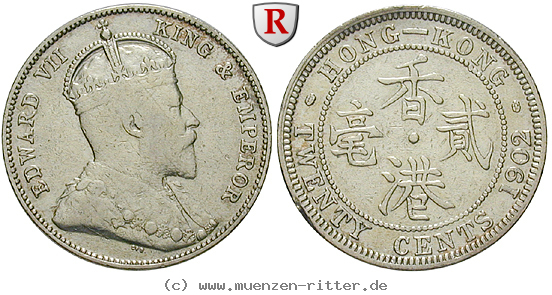 Klicken Sie auf das Bild um es auf Ihrem Rechner zu speichern hong-kong-edward-vii-20-cents/64472.jpg