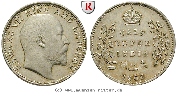 Klicken Sie auf das Bild um es auf Ihrem Rechner zu speichern indien-edward-vii-1-2-rupee/73924.jpg