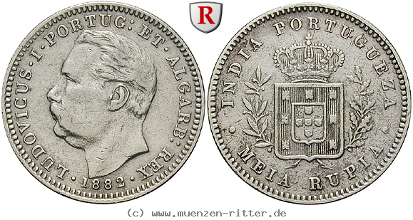 Klicken Sie auf das Bild um es auf Ihrem Rechner zu speichern indien-luiz-i-1-2-rupee/85732.jpg