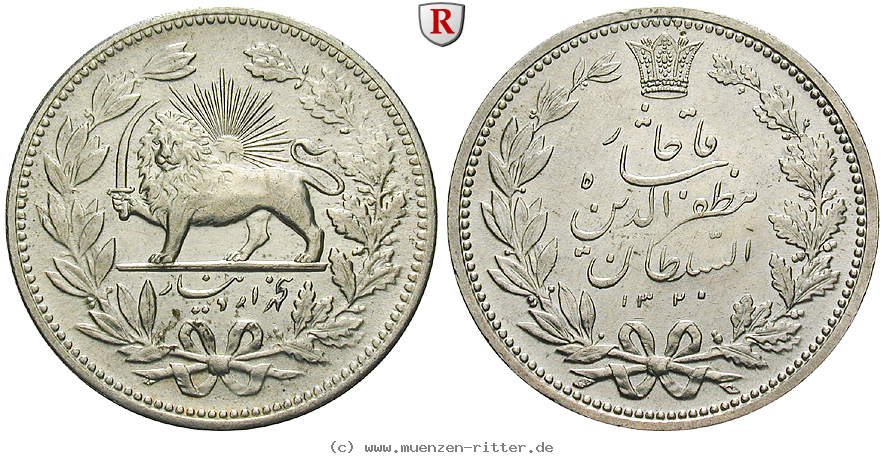 Klicken Sie auf das Bild um es auf Ihrem Rechner zu speichern iran-muzaffar-al-din-shah-5000-dinars/71941.jpg