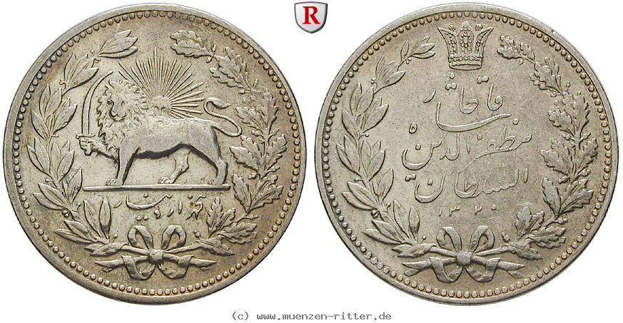 Klicken Sie auf das Bild um es auf Ihrem Rechner zu speichern iran-muzaffar-al-din-shah-5000-dinars/83751.jpg