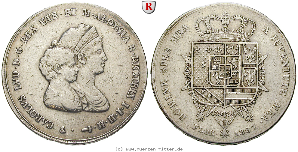 Klicken Sie auf das Bild um es auf Ihrem Rechner zu speichern italien-carlo-ludovico-unter-regentschaft-von-marie-louise-dena-1-1-2-fancescone/75252.jpg