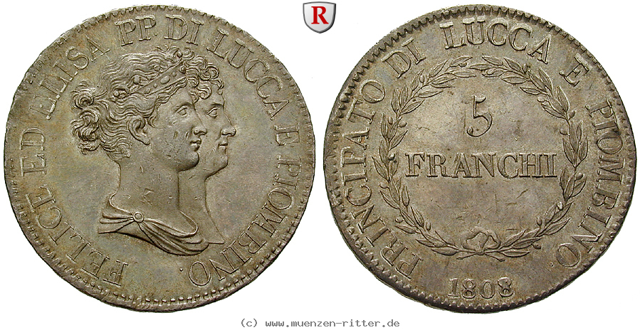Klicken Sie auf das Bild um es auf Ihrem Rechner zu speichern italien-elisa-bonaparte-und-felix-baciocchi-5-franchi/92213.jpg