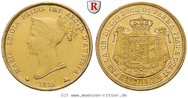 Klicken Sie auf das Bild um es auf Ihrem Rechner zu speichern italien-marie-louise-von-habsburg-lothringen-40-lire/58012.jpg