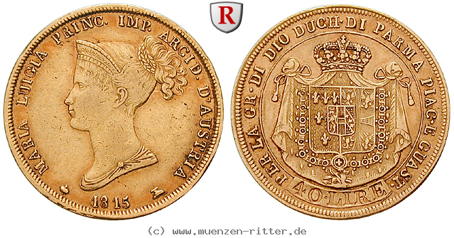Klicken Sie auf das Bild um es auf Ihrem Rechner zu speichern italien-marie-louise-von-habsburg-lothringen-40-lire/73366.jpg