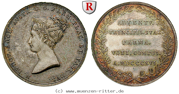 Klicken Sie auf das Bild um es auf Ihrem Rechner zu speichern italien-marie-louise-von-habsburg-lothringen-silbermedaille/62465.jpg