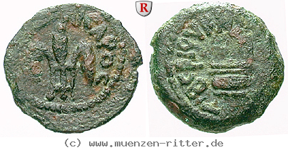 Klicken Sie auf das Bild um es auf Ihrem Rechner zu speichern judaea--prokuratoren-pontius-pilatus-prutah/50615.jpg