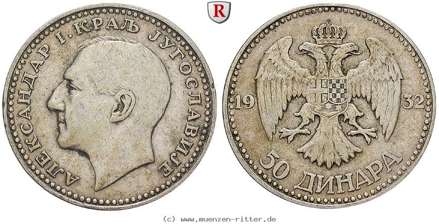 Klicken Sie auf das Bild um es auf Ihrem Rechner zu speichern jugoslawien-alexander-i-50-dinara/31056.jpg