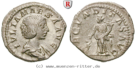 Klicken Sie auf das Bild um es auf Ihrem Rechner zu speichern julia-maesa-grossmutter-des-elagabal-denar/18691.jpg
