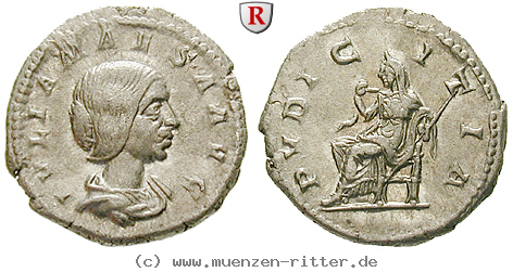 Klicken Sie auf das Bild um es auf Ihrem Rechner zu speichern julia-maesa-grossmutter-des-elagabal-denar/54065.jpg