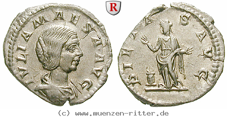 Klicken Sie auf das Bild um es auf Ihrem Rechner zu speichern julia-maesa-grossmutter-des-elagabal-denar/54886.jpg