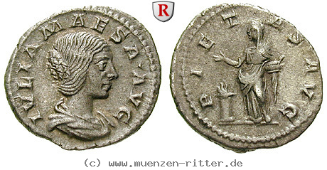 Klicken Sie auf das Bild um es auf Ihrem Rechner zu speichern julia-maesa-grossmutter-des-elagabal-denar/57483.jpg