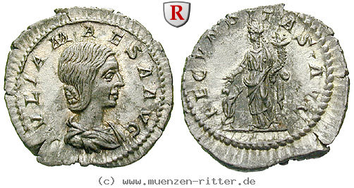 Klicken Sie auf das Bild um es auf Ihrem Rechner zu speichern julia-maesa-grossmutter-des-elagabal-denar/75054.jpg