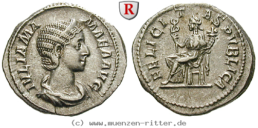 Klicken Sie auf das Bild um es auf Ihrem Rechner zu speichern julia-mamaea-mutter-des-severus-alexander-denar/102704.jpg