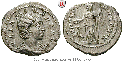 Klicken Sie auf das Bild um es auf Ihrem Rechner zu speichern julia-mamaea-mutter-des-severus-alexander-denar/103010.jpg