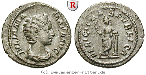 Klicken Sie auf das Bild um es auf Ihrem Rechner zu speichern julia-mamaea-mutter-des-severus-alexander-denar/103024.jpg