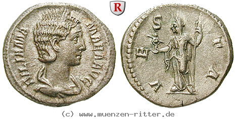 Klicken Sie auf das Bild um es auf Ihrem Rechner zu speichern julia-mamaea-mutter-des-severus-alexander-denar/20581.jpg