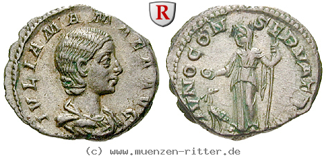 Klicken Sie auf das Bild um es auf Ihrem Rechner zu speichern julia-mamaea-mutter-des-severus-alexander-denar/27147.jpg