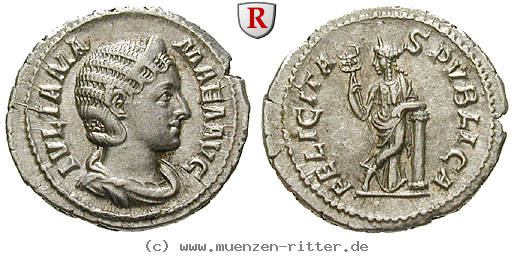 Klicken Sie auf das Bild um es auf Ihrem Rechner zu speichern julia-mamaea-mutter-des-severus-alexander-denar/29507.jpg