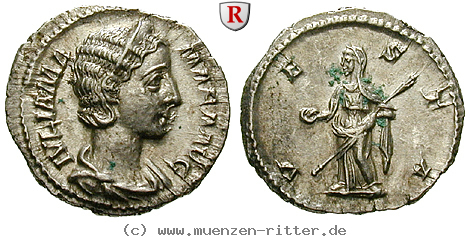 Klicken Sie auf das Bild um es auf Ihrem Rechner zu speichern julia-mamaea-mutter-des-severus-alexander-denar/36953.jpg