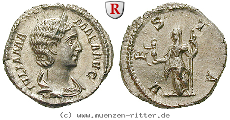 Klicken Sie auf das Bild um es auf Ihrem Rechner zu speichern julia-mamaea-mutter-des-severus-alexander-denar/40420.jpg