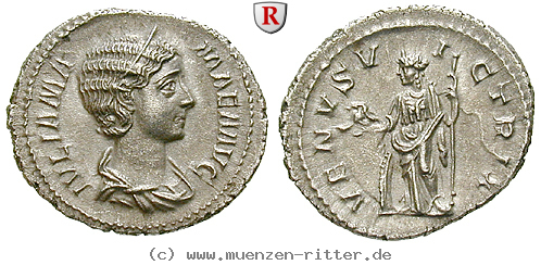 Klicken Sie auf das Bild um es auf Ihrem Rechner zu speichern julia-mamaea-mutter-des-severus-alexander-denar/40479.jpg