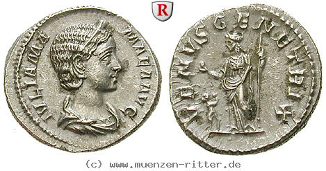 Klicken Sie auf das Bild um es auf Ihrem Rechner zu speichern julia-mamaea-mutter-des-severus-alexander-denar/40480.jpg
