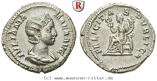 Klicken Sie auf das Bild um es auf Ihrem Rechner zu speichern julia-mamaea-mutter-des-severus-alexander-denar/43264.jpg