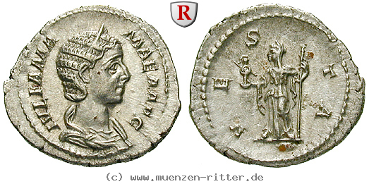 Klicken Sie auf das Bild um es auf Ihrem Rechner zu speichern julia-mamaea-mutter-des-severus-alexander-denar/50353.jpg
