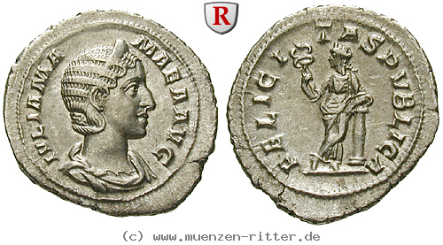 Klicken Sie auf das Bild um es auf Ihrem Rechner zu speichern julia-mamaea-mutter-des-severus-alexander-denar/52036.jpg
