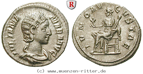 Klicken Sie auf das Bild um es auf Ihrem Rechner zu speichern julia-mamaea-mutter-des-severus-alexander-denar/54073.jpg